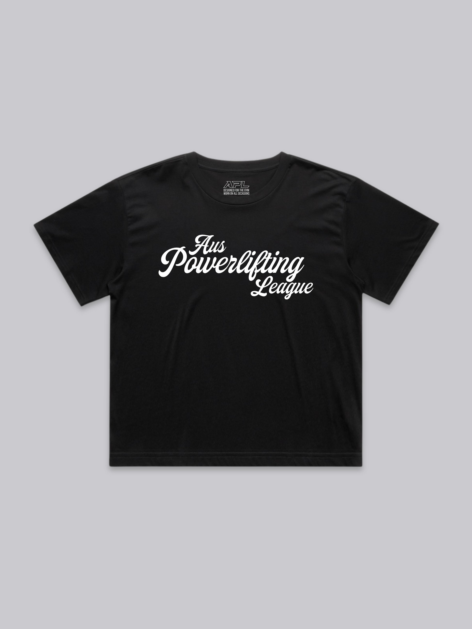 Women's Script Crop Black