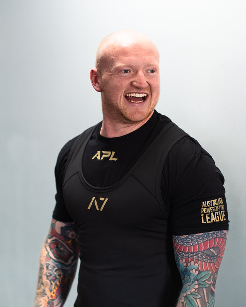 Mens APL Competition Shirt - Black/Gold